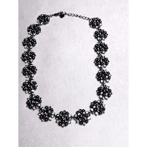 Charter Club flower choker necklace metal beads multicolor fun party NWOT